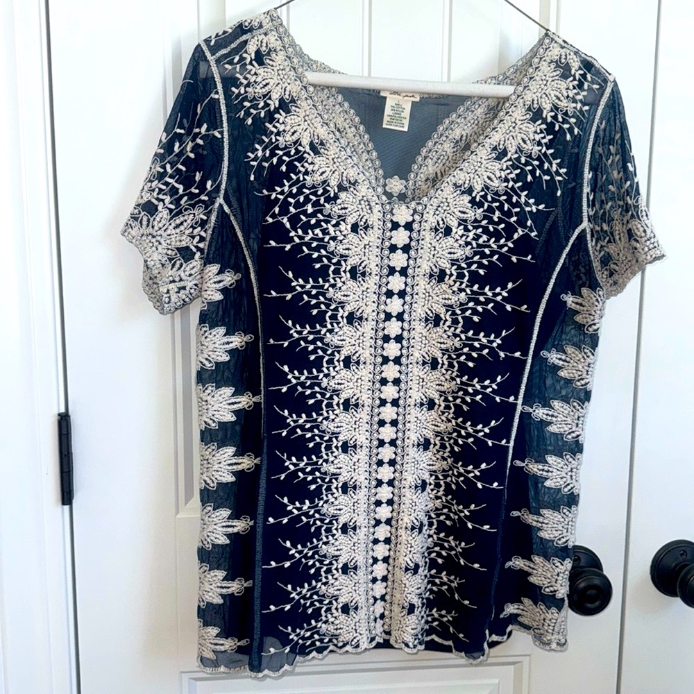 Beautiful embroidered blouse with lining